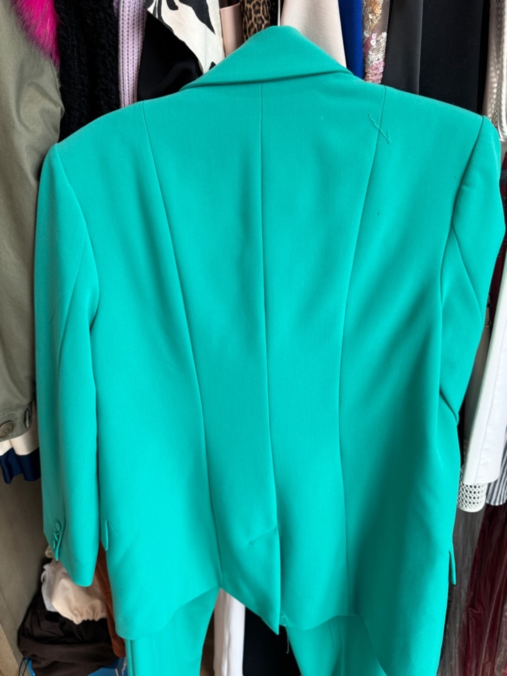 & Other Stories Teal Double-Breasted Blazer and Pants Set - Picture 3 of 7